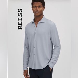 Reiss Textured Men's Button-Up Shirt Size S